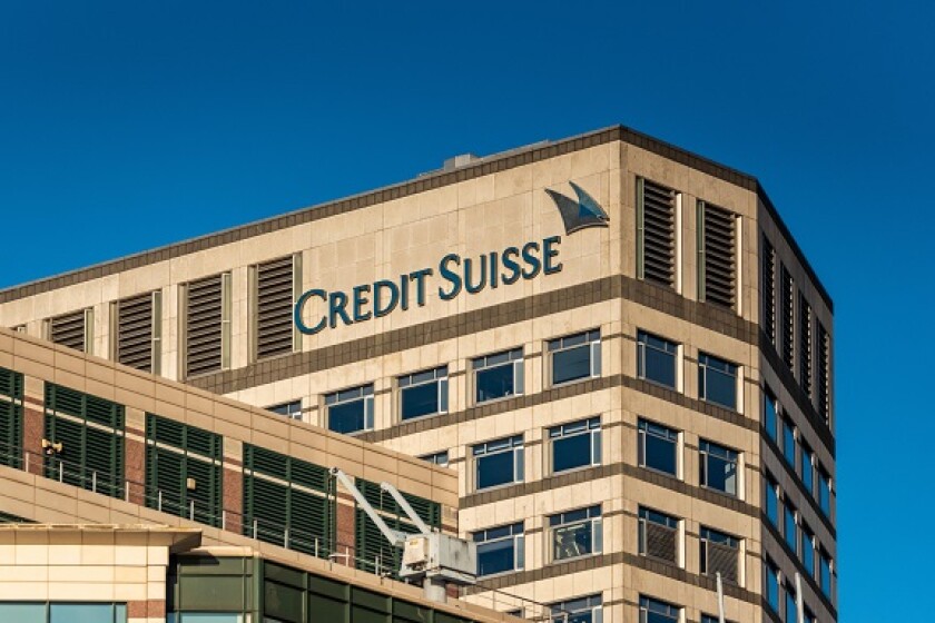 Credit Suisse building Canary Wharf London from Alamy 12Jun23 575x375
