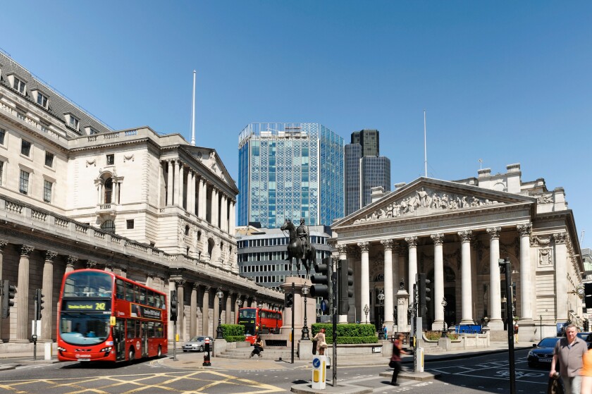 The Bank of England in The CIty of London