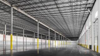 Newly constructed warehouse building