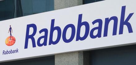 Rabobank company logo, Dutch multinational banking and financial services company head quartered in Utrecht Netherlands.