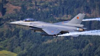 Flight of F-16 Falcon at Airpower in Zeltweg, Austria