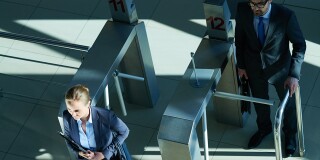 Business people Coming to Work