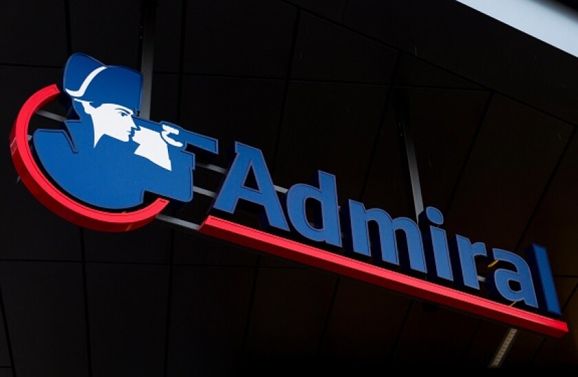 Admiral insurance sign.