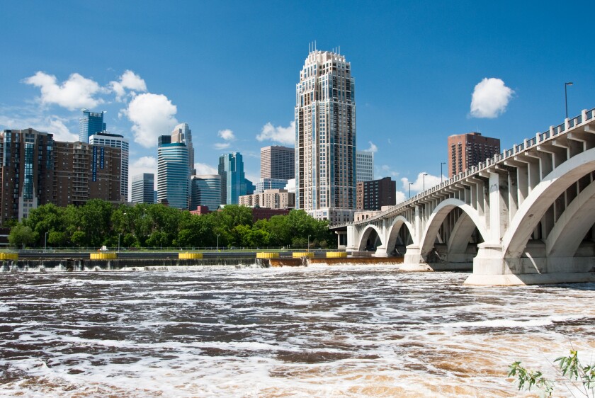 Minneapolis Skyline from Alamy 14 Feb