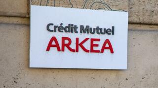 Bordeaux , France -  03 12 2024 : credit mutuel Arkea banque privee logo text and brand sign on entrance french private equity bank office on building