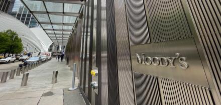 Moody's rating agency's headquarters in downtown Manhattan.