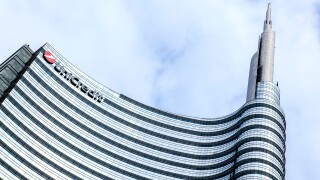 UniCredit Tower, headquarters of the Italian bank UniCredit, Milan, Lombardy, Italy
