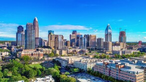 Charlotte, North Carolina, USA Skyline Aerial