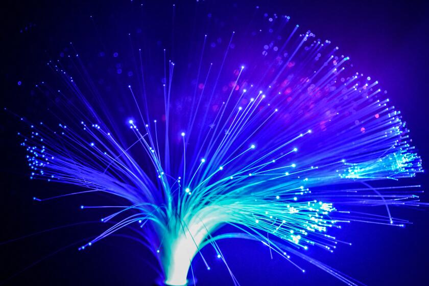 Abstract Internet technology fiber optic background