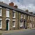 old tin miners cottages at chacewater near truro in cornwall, uk