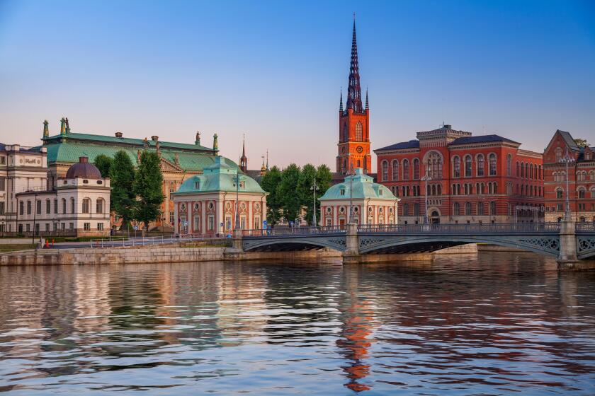 Stockholm. Image of Stockholm, Sweden during twilight blue hour.