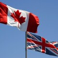 Canadian and British flags