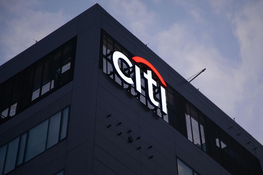 Citi Bank sign in Olsztyn