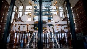 Brussels, Belgium. 13th Feb, 2025. This picture shows the headquarters of the KBC Group financial institute in Brussels on Thursday 13 February 2025. BELGA PHOTO HATIM KAGHAT Credit: Belga News Agency/Alamy Live News