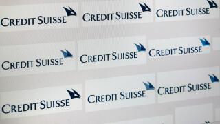 Loge der Marke "Credit Suisse", Berlin.