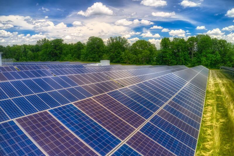 Solar panels show a future path forward, Turrill Solar Plant in Lapeer, Michigan, a result of investments in the DTE MIGreenPower program