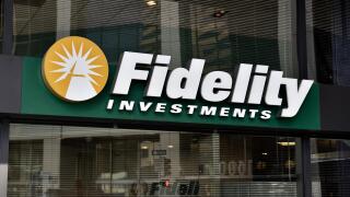 Fidelity Investments sign and logo on building