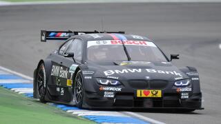 Canadian BMW race pilot Bruno Spengler drives during the first race of the German Touring Car Masters (DTM) at Hockenheimring in Hockenheim, Germany, 29 April 2012. Photo: UWE ANSPACH