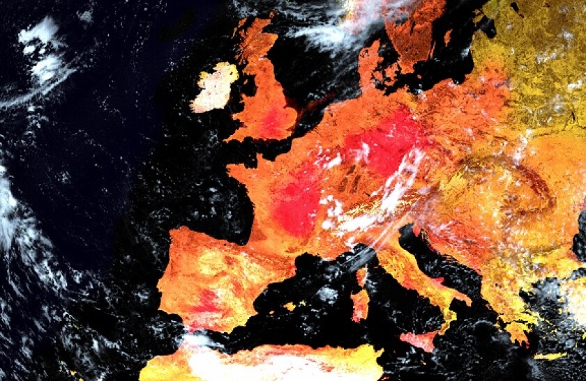 Earth in heatwave from space global warming climate from Adobe 7Jul20 575x375