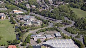 aerial view of Cheadle Royal Business Park & Royal Crescent, Cheadle, Manchester