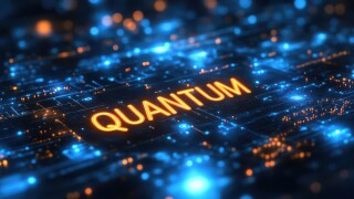 Quantum computing the future of technology illuminated on a circuit board