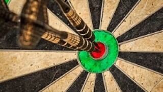 Three darts in bullseye 230x150