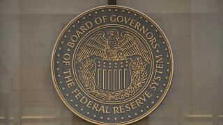 Washington, USA. 27th May, 2024. A general view of the seal of the U.S. Federal Reserve on the William McChesney Martin Jr. building, in Washington, DC, on Monday, May 27, 2024. (Graeme Sloan/Sipa USA) Credit: Sipa US/Alamy Live News