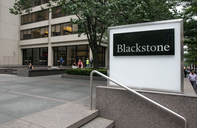 Manhattan office location of Blackstone hedge fund.