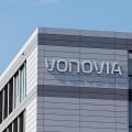 Vonovia SE, logo at the company headquarters, real estate group, Bochum, North Rhine-Westphalia, Germany