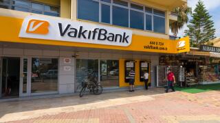KONAKLI, TURKEY - JULY 10, 2015: Bank branch VakifBank. VakifBank is the fifth largest bank in Turkey
