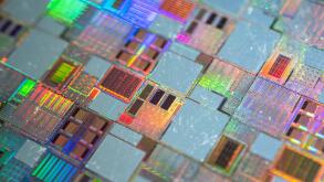 Silicon wafer for manufacturing semiconductor of integrated circuit.