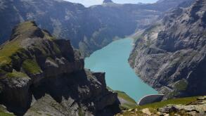 Switzerland, Europe, canton Glarus, Linthal, Linth, Mutten, Limmern, lake, reservoir, pumped storage, hydro, Axpo