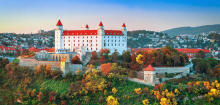 Bratislava castle at sunset, Bratislava, Slovakia