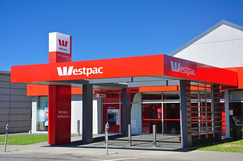 Westpac Bank, Tancred Street, Ashburton, Canterbury, South Island, New Zealand. Image shot 2011. Exact date unknown.