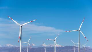 wind farm in the remote Atacama desert in Chile