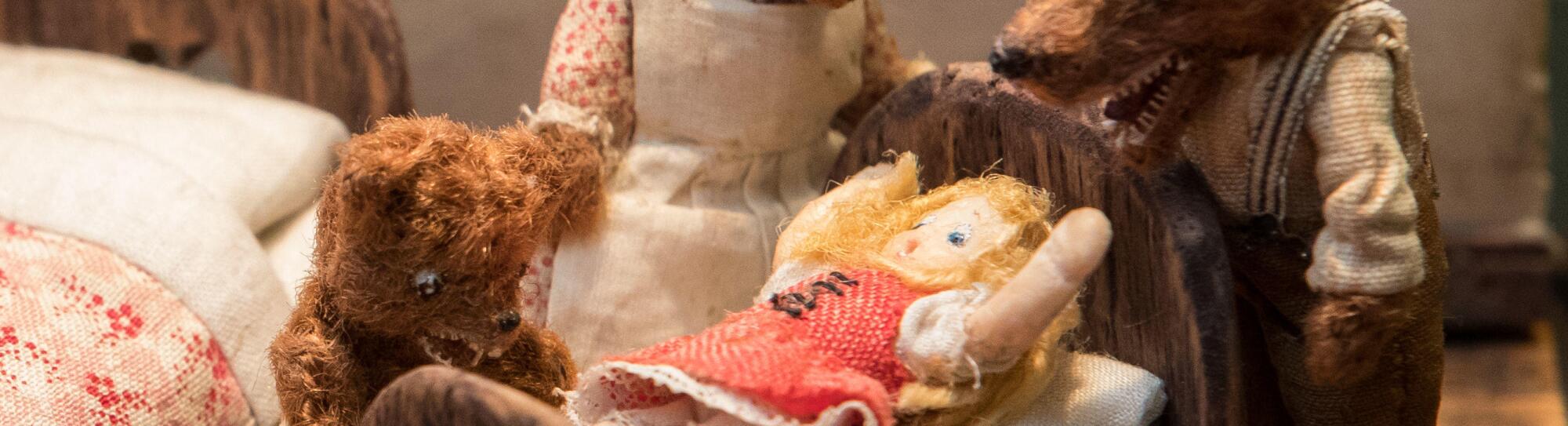 A miniature Goldilocks and the Three Bears set on display at the Miniatura - Dolls' House and Miniatures show at the National Exhibition Centre in Birmingham.