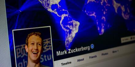 Facebook profile of Mark Zuckerberg