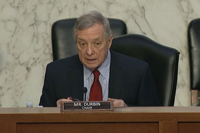 Senator Dick Durbin, chair of the Senate Judiciary Committee