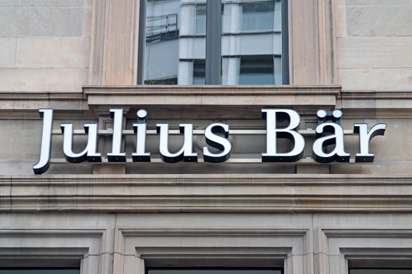 Switzerland Zurich Bank Julius Baer private banking. Image shot 2014. Exact date unknown.