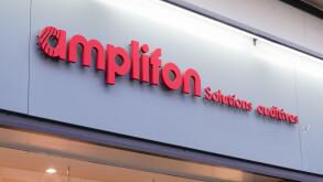 Bordeaux , Aquitaine / France - 01 15 2020 : Amplifon logo boutique sign store hearing aid shop office