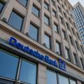 Exterior view of a Deutsche Bank bank branch in Brussels, Belgium. Deutsche Bank is the largest German bank