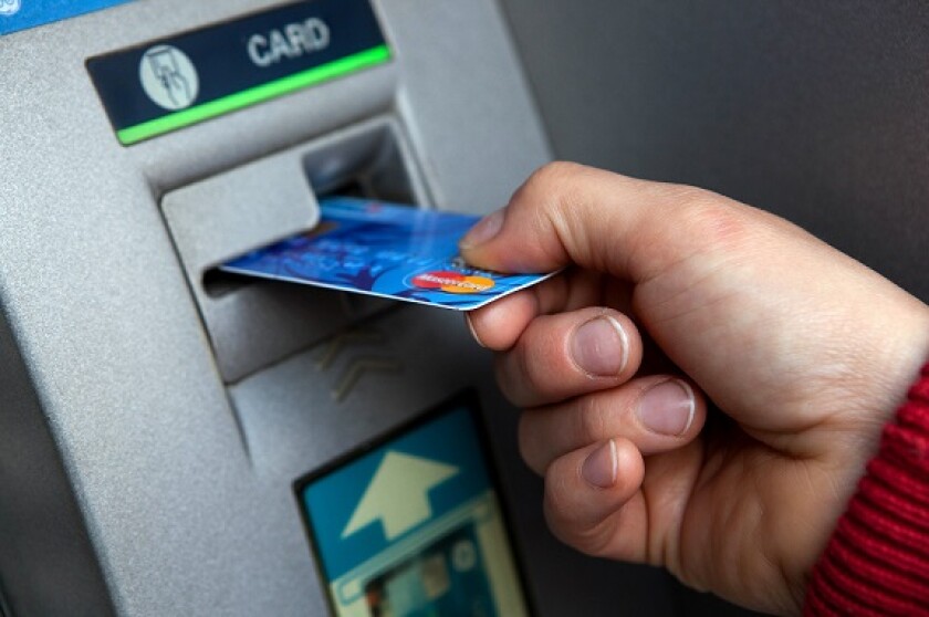 Bank card cash withdrawal ATM from Alamy 16Nov23 575x375