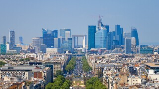 The Avenue Charles de Gaulle and La Defense, Paris.. Image shot 05/2010. Exact date unknown.