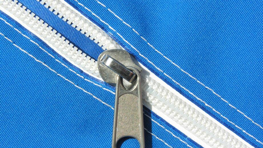 blue zipper tarpaulin