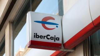 VALENCIA, SPAIN - SEPTEMBER 16, 2021: Ibercaja is a Spanish bank based in Zaragoza