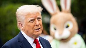United States President Donald Trump at the White House Easter Egg Roll, on the South Lawn at the White House, in Washington, DC, on Monday, April 21, 2025.Credit: Graeme Sloan/Pool via CNP/MediaPunch