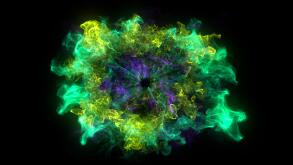 Abstract background with Shockwave explosion on black backdrop