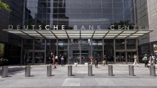 entrance facade to Deutsche Bank Center at 1 Columbus Circle in Manhattan, New York, named in 2021 due to the bank's majority lease on office space