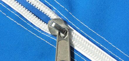 blue zipper tarpaulin