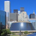 Canada, Ontario, Toronto, Financial District skyline, Roy Thomson Hall,